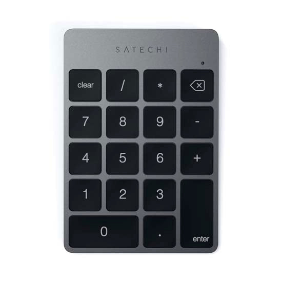 Teclado numérico Bluetooth recargable de aluminio Slim Space Grey