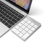 Teclado numérico Bluetooth recargable de aluminio Slim Plata
