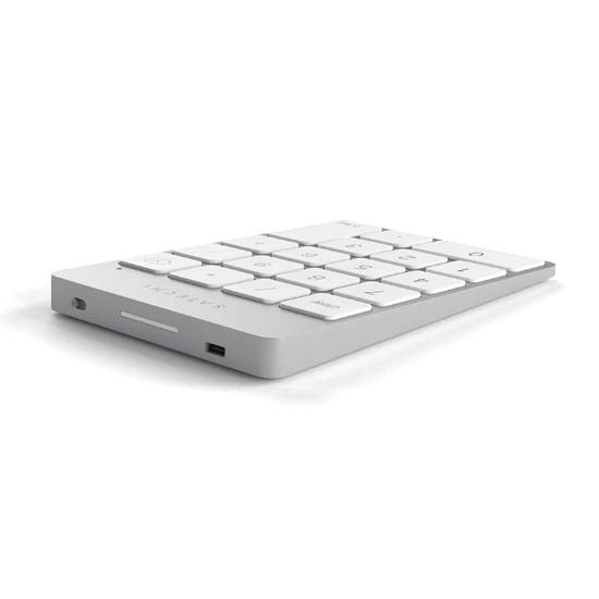 Teclado numérico Bluetooth recargable de aluminio Slim Plata