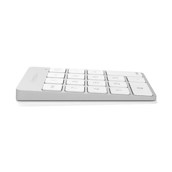 Teclado numérico Bluetooth recargable de aluminio Slim Plata