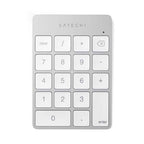 Teclado numérico Bluetooth recargable de aluminio Slim Plata