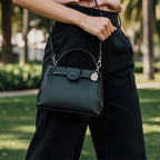 Llavero FindAll™ de piel vegana Negro