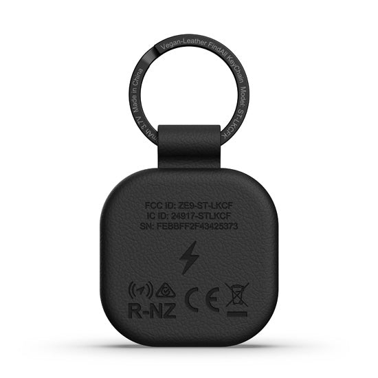 Llavero FindAll™ de piel vegana Negro