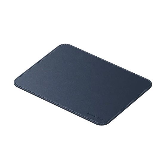 Alfombrilla de ratón Premium de cuero vegano Azul