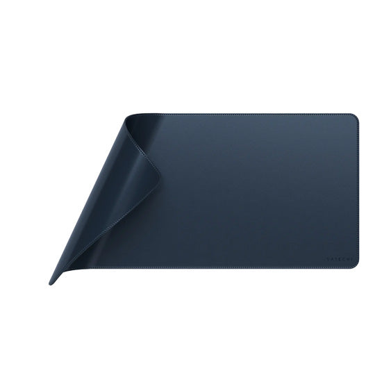 Alfombrilla de Escritorio Premium de Cuero Vegano Azul