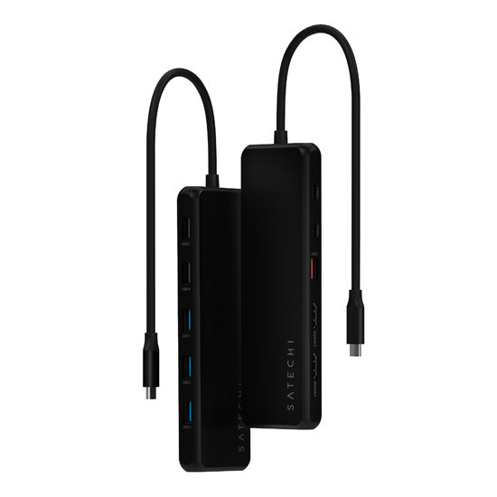 Adaptador multipuerto USB-C 13 en 1 con triple pantalla Negro