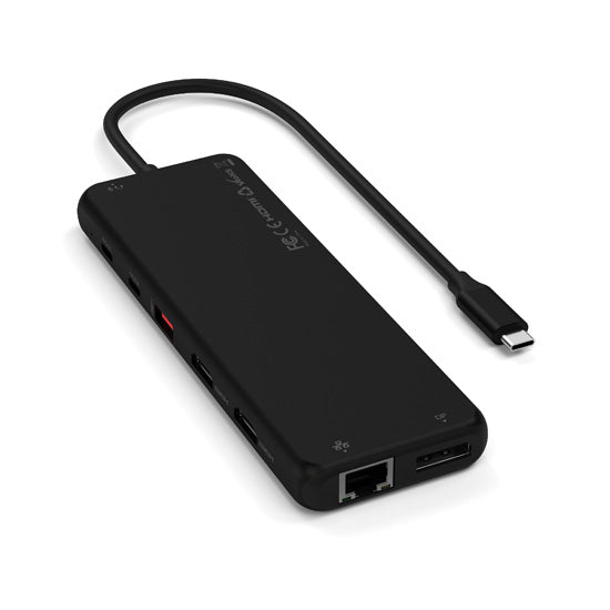 Adaptador multipuerto USB-C 13 en 1 con triple pantalla Negro