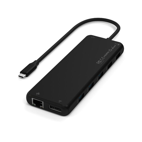 Adaptador multipuerto USB-C 13 en 1 con triple pantalla Negro