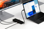 Adaptador multipuerto USB-C 13 en 1 con triple pantalla Negro
