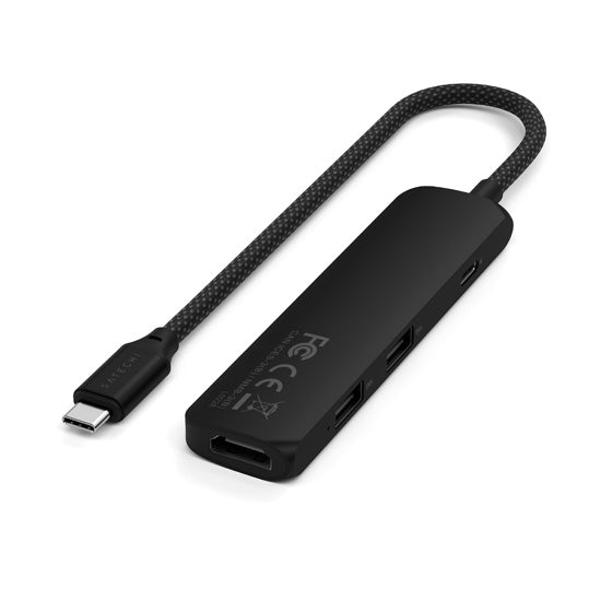 Adaptador multipuerto USB-C Slim 4 en 1 4K Negro