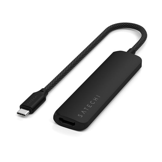 Adaptador multipuerto USB-C Slim 4 en 1 4K Negro