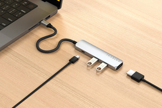 Adaptador multipuerto USB-C Slim 4 en 1 4K Negro