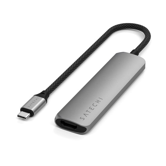 Adaptador multipuerto USB-C Slim 4 en 1 4K Space Gray