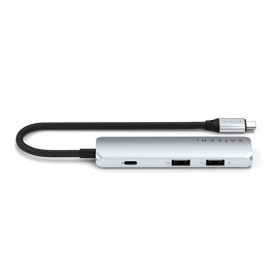 Adaptador multipuerto USB-C Slim 4 en 1 4K Plata