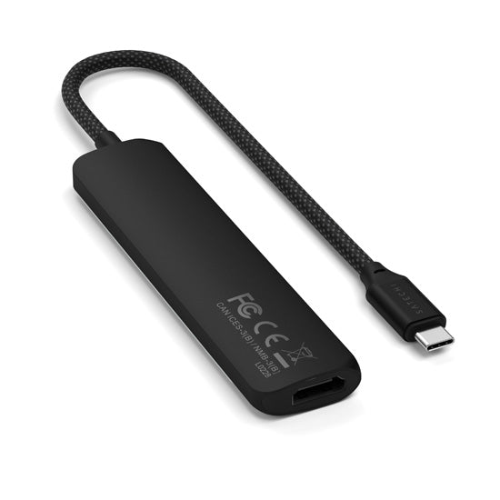 Adaptador multipuerto USB-C Slim 6 en 1 Negro