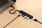 Adaptador multipuerto USB-C Slim 6 en 1 Negro