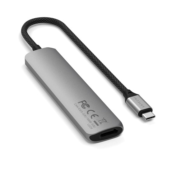 Adaptador multipuerto USB-C Slim 6 en 1 Space Gray