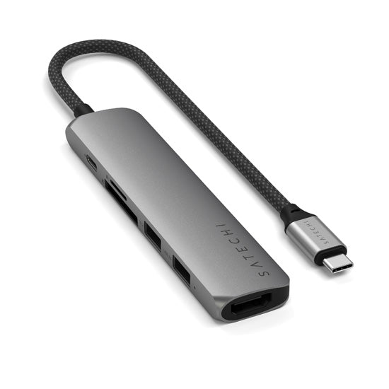 Adaptador multipuerto USB-C Slim 6 en 1 Space Gray