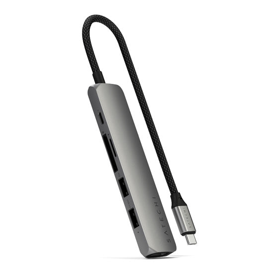 Adaptador multipuerto USB-C Slim 6 en 1 Space Gray