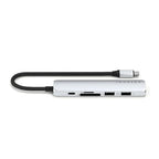 Adaptador multipuerto USB-C Slim 6 en 1 Plata