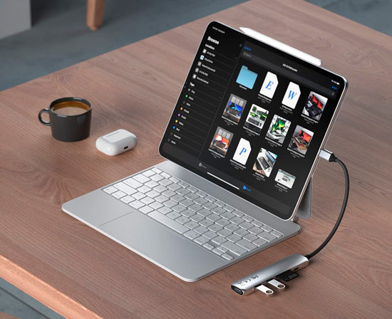 Adaptador multipuerto USB-C Slim 6 en 1 Plata