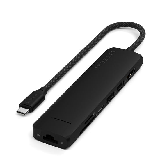 Adaptador Multiconector 6 en 1 con USB-C PD de 100W, USB-A de 10Gbps, HDMI 4K, Ethernet Gigabit y Lector de Tarjetas Micro/SD
