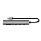 Adaptador multipuerto USB-C Slim 7 en 1 con Ethernet gris espacial