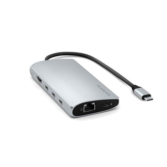 Adaptador Multipuertos USB-C 8K a Ethernet V3 Plata