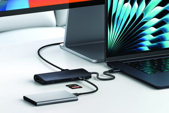 Adaptador Multipuertos USB-C 8K a Ethernet V3 Plata