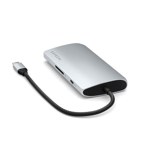 Adaptador Multipuertos USB-C 8K a Ethernet V3 Plata