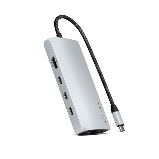Adaptador Multipuertos USB-C 8K a Ethernet V3 Plata