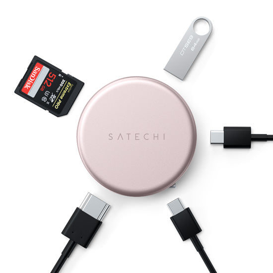 Adaptador Multipuerto OntheGo 5 en 1 Blush