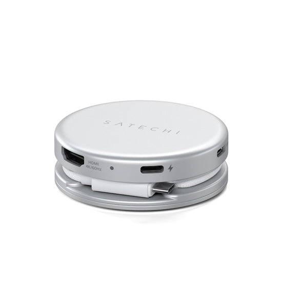 OntheGo Adaptador Multipuerto 5 en 1 Silver