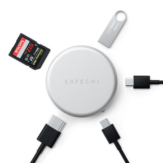 OntheGo Adaptador Multipuerto 5 en 1 Silver