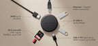 Adaptador multipuerto OntheGo™ 7 en 1 Negro