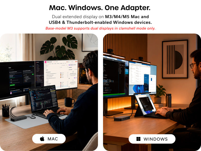 Adaptador ExtendView™ USB4 Doble HDMI Negro