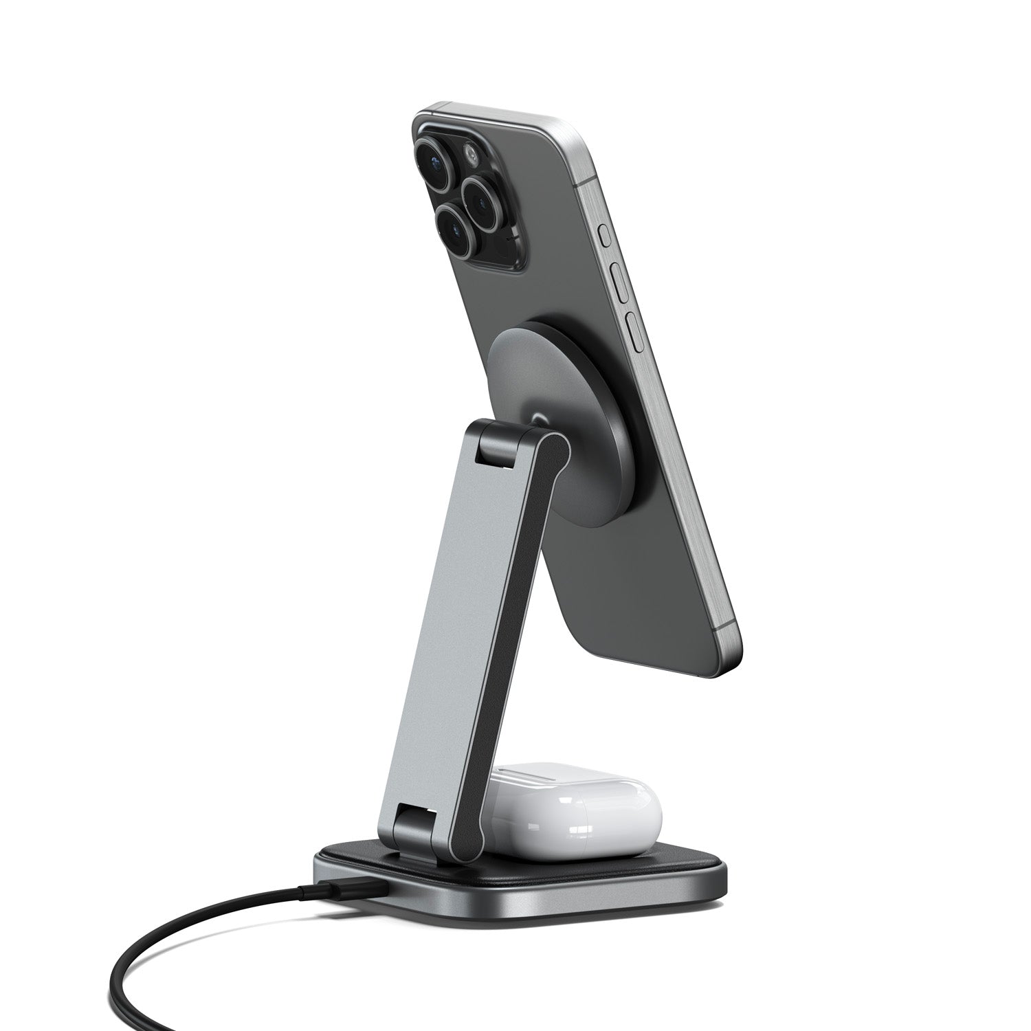 Cargador inalámbrico plegable 2 en 1 Qi2