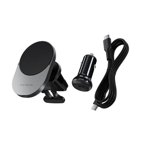 Cargador de coche inalámbrico Qi2 Space Gray