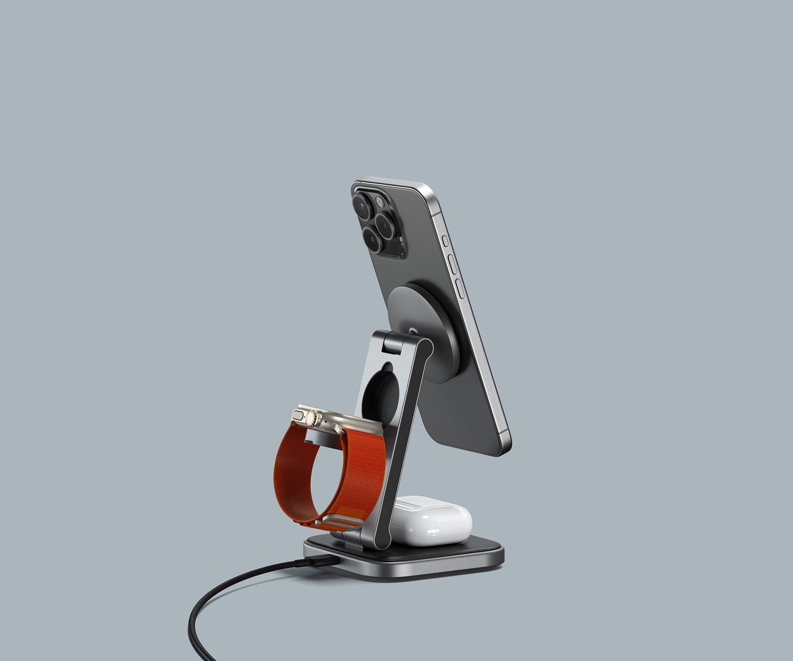 Cargador plegable 3 en 1 Qi2