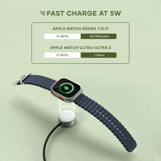 Cable de carga rápida USB-C para Apple Watch Gris Espacial