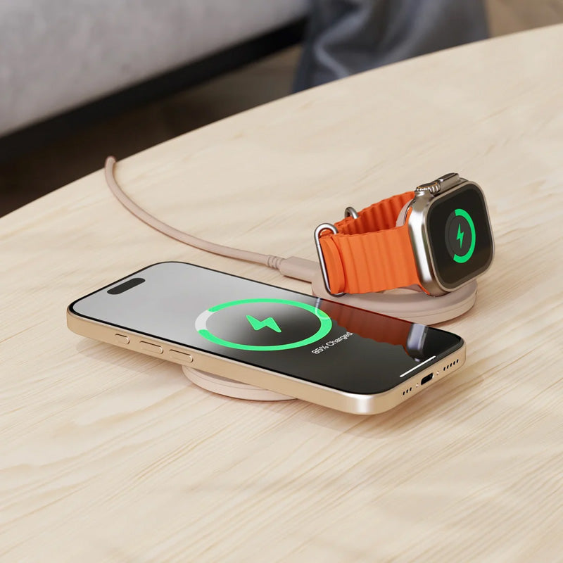 Cargador inalámbrico OnTheGo 2 en 1 Rosa