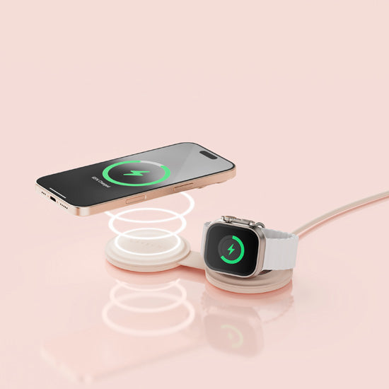 Cargador inalámbrico OnTheGo 2 en 1 Rosa