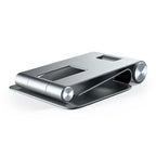 Soporte plegable R1 de aluminio con bisagra Gris espacial