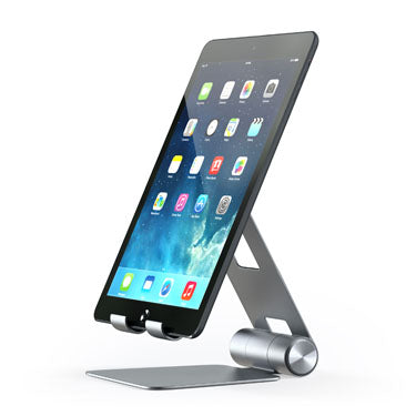 Soporte plegable R1 de aluminio con bisagra Gris espacial