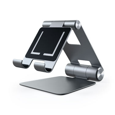 Soporte plegable R1 de aluminio con bisagra Gris espacial