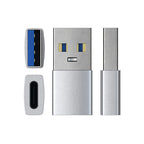 Adaptador de USB-A a USB-C Plata