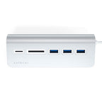 Hub USB-C de Aluminio y Lector de Tarjetas Plata