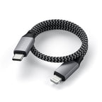 Cable USB-C a Lightning (0,25 m) Gris