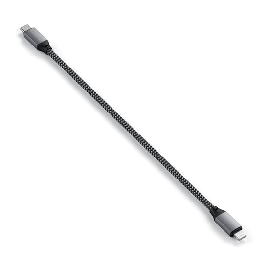 Cable USB-C a Lightning (0,25 m) Gris