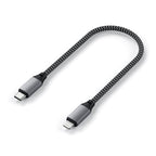 Cable USB-C a Lightning (0,25 m) Gris